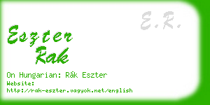 eszter rak business card